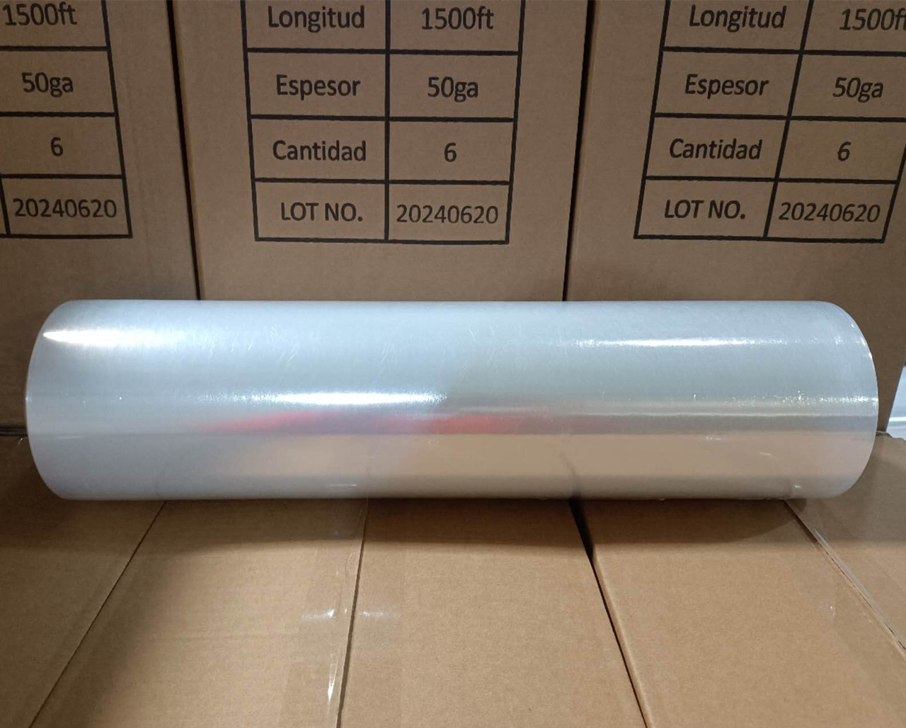 팔레트 포장용 투명 50GA 1500FT LLDPE 스트레치 랩